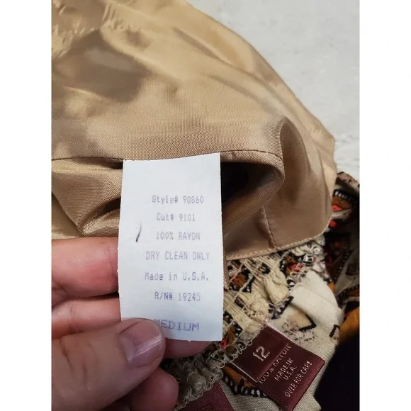 Vintage Cropped Wide Leg Pants 12 Vest Top Medium Set Outfit Bohemian Festival - Picture 16 of 16